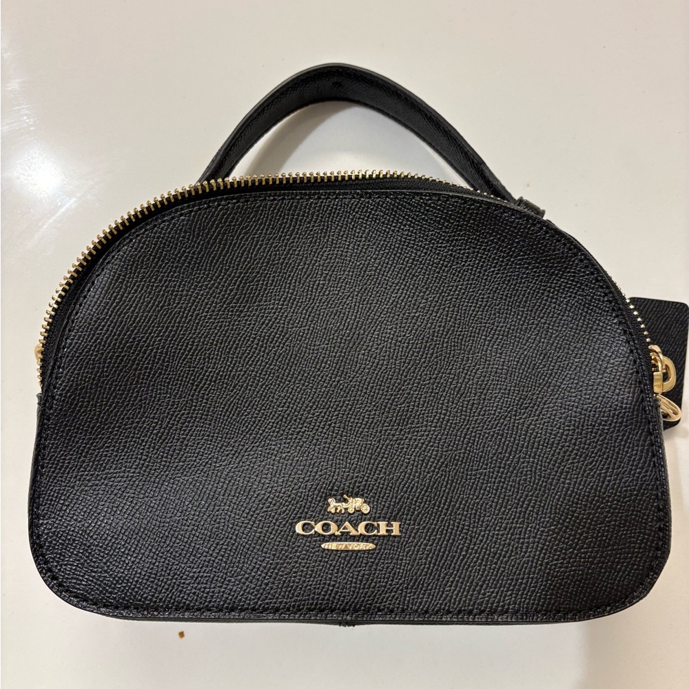 NWOT Coach Black Leather Handbag